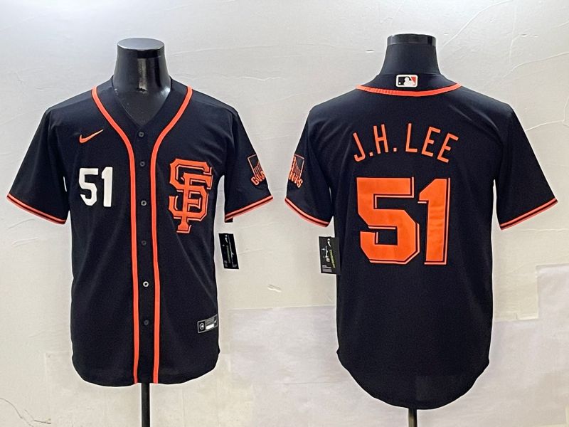 Men San Francisco Giants #51 J.H.Lee Black Game Nike 2025 MLB Jersey style 3->san francisco giants->MLB Jersey